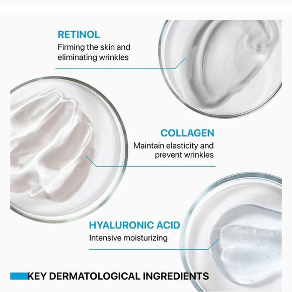 Face Moisturizer Cream AntiAging Day Night Collagen Hyaluronic Acid Hydrating C3 - Picture 2 of 4
